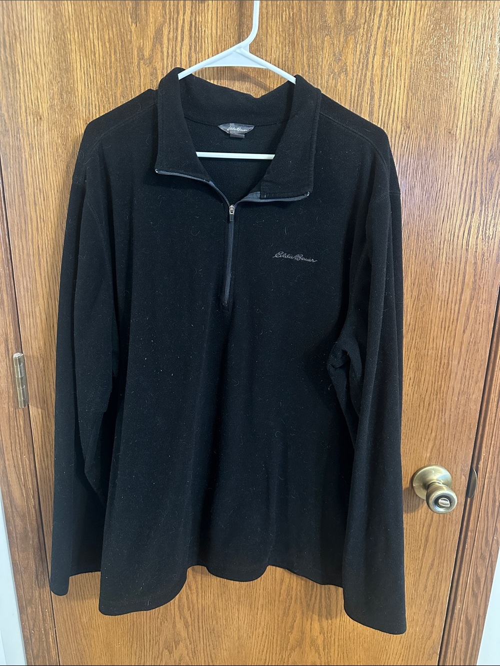 Eddie Bauer Black Zip-Up Fleece TXL